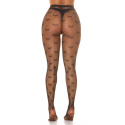 Dámské síťované punčocháče "Hearts" SR3980 černé - In-Stylefashion