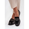 Lakované dámské mokasiny HY52-546 černé - S.Barski