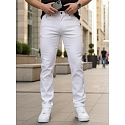Pánské bílé džíny slim fit UX4487 bílé - FashionStreet 