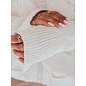 Dámská zimní bunda s kapucí TY5036 smetanová - FashionStreet 