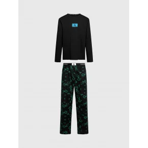 Pánské pyžamo 000NM2526E I2R černé s potiskem - Calvin Klein