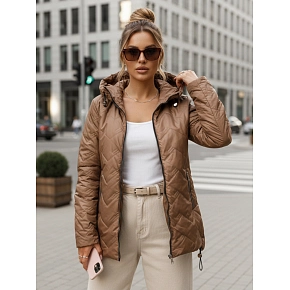 Dámská přechodná bunda TY5608 hnědá - FashionStreet 