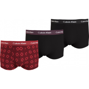 Pánské boxerky 3Pack 000NB3055A I1Z červené/černé - Calvin Klein