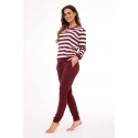 Dámské pyžamo MOLLY 3 635/468 Bordó s ecru - Cornette
