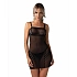 Dámská sexy košilka Lune Bellis Chemise černá - Obsessive