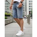 Pánské džínové šortky s páskem SX2577 modré - FashionStreet
