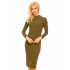 Dámské šaty W2195 khaki - Lucy Wang
