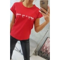 Dámské tričko 65279 červené - Kesi