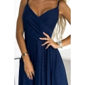 Dámské elegantní šaty 299-10 tmavě modré - Numoco
