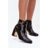 Lakované kozačky Dorelia D8257 černé - Sweet Shoes